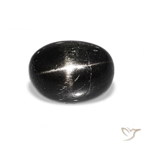 2.26ct ブラック スターディオプサイド, 楕円形, オペーク