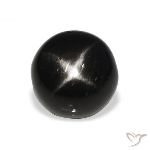 8.09ct 天然 ブラック スターディオプサイド, ラウンド, オペーク