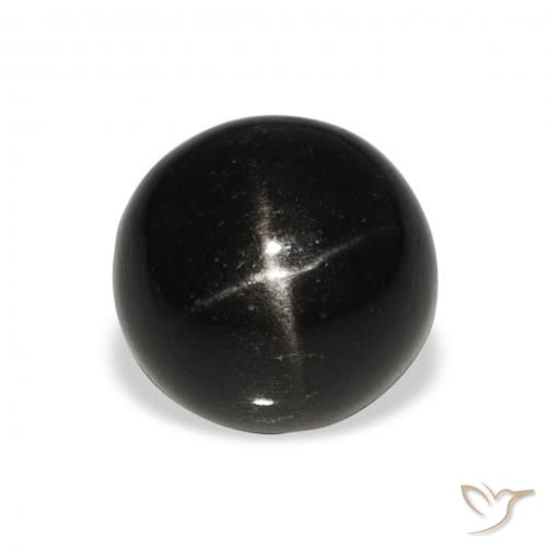 8.59ct 天然 ブラック スターディオプサイド, ラウンド, オペーク