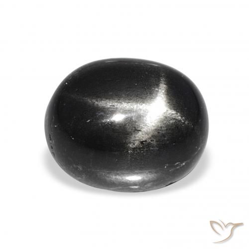 7.08ct ブラック スターディオプサイド, 楕円形, オペーク