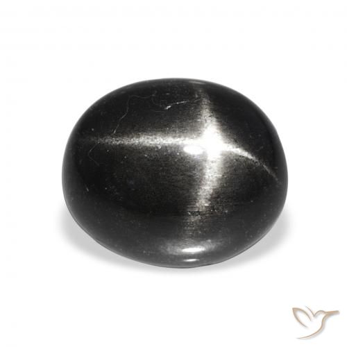 5.49ct ブラック スターディオプサイド, 楕円形, オペーク