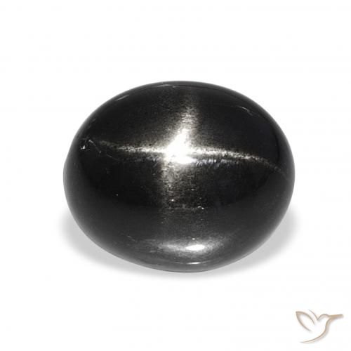 7.64ct ブラック スターディオプサイド, 楕円形, オペーク