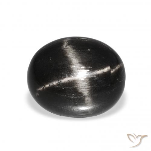 7.29ct ブラック スターディオプサイド, 楕円形, オペーク