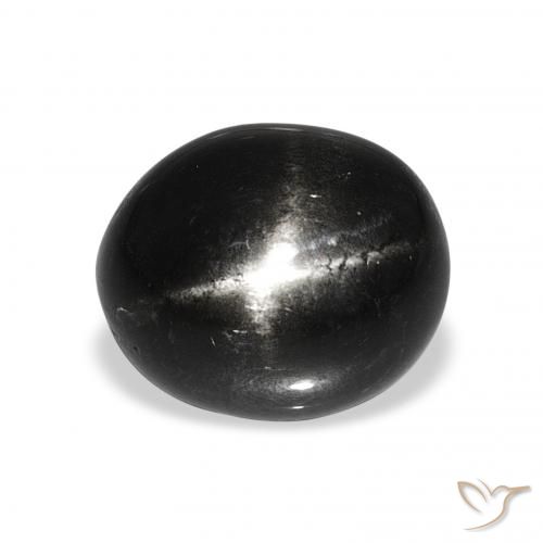 7.74ct ブラック スターディオプサイド, 楕円形, オペーク
