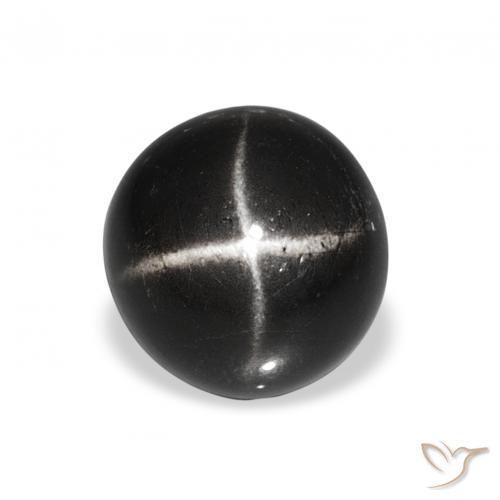 4.65ct ブラック スターディオプサイド, ラウンド, オペーク