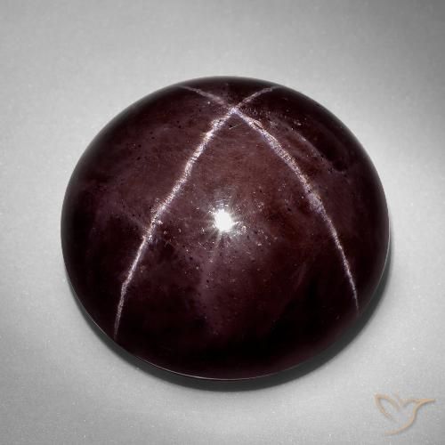 73.16ct 天然 ダークレッド スターガーネット, ラウンド, オペーク