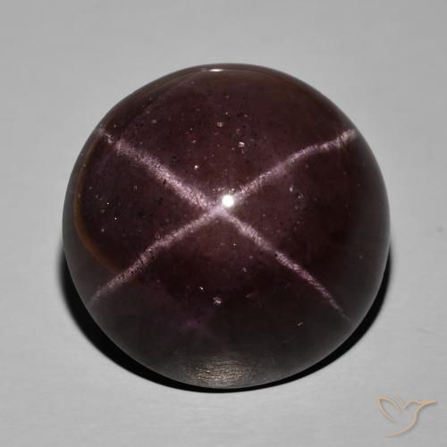 86.18ct 天然 ダークレッド スターガーネット, ラウンド, オペーク
