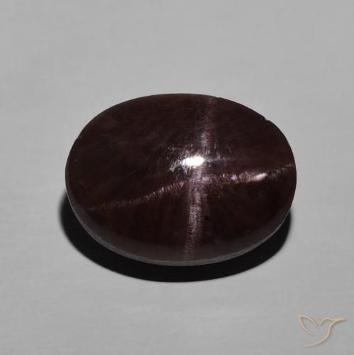 9.06ct 天然 ダークレッド スターガーネット, 楕円形, オペーク