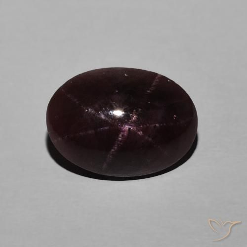 6.07ct 天然 ダークレッド スターガーネット, 楕円形, オペーク