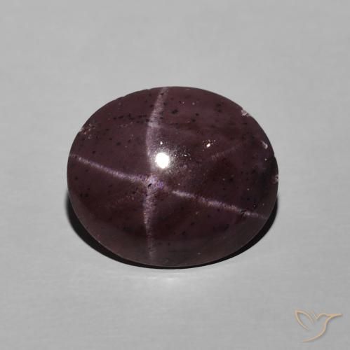 6.74ct 天然 ダークレッド スターガーネット, 楕円形, オペーク