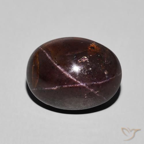 7.28ct 天然 ダークレッド スターガーネット, 楕円形, オペーク