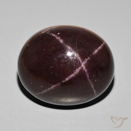 66.39ct 天然 ダークレッド スターガーネット, 楕円形, オペーク