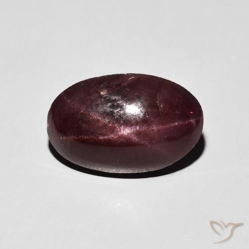 6.42ct 天然 ダークレッド スターガーネット, 楕円形, オペーク