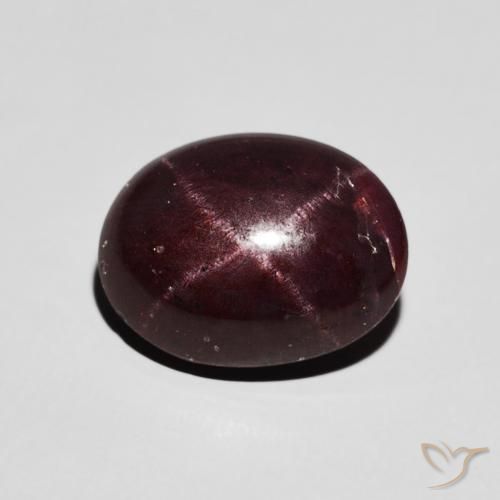 6.48ct 天然 ダークレッド スターガーネット, 楕円形, オペーク