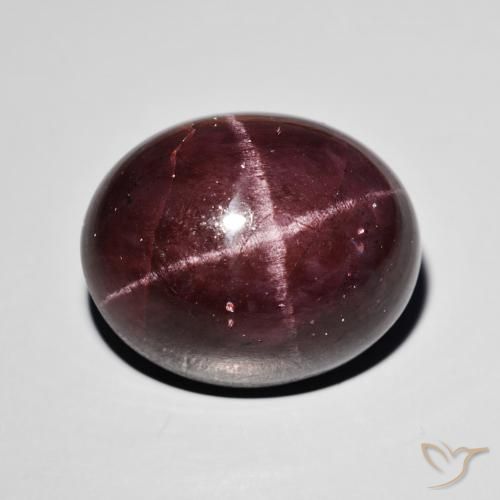 38.44ct 天然 ダークレッド スターガーネット, 楕円形, オペーク