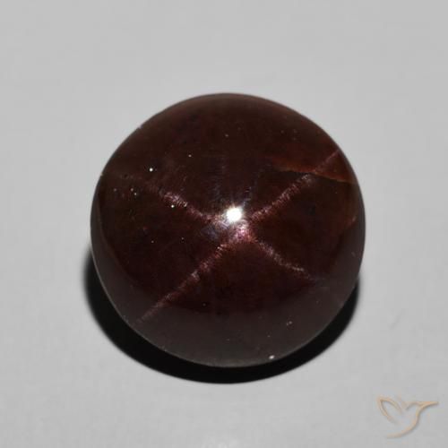 14.41ct 天然 ダークレッド スターガーネット, ラウンド, オペーク