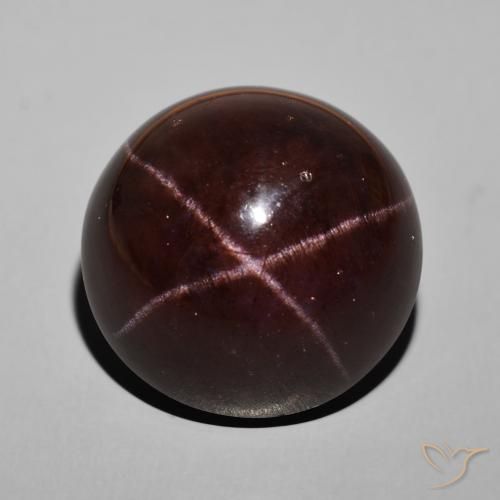 62.52ct 天然 ダークレッド スターガーネット, ラウンド, オペーク