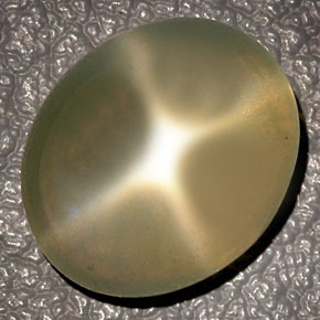 10.27カラットの天然クリーム色スタームーンストーン、透明、透明/半透明