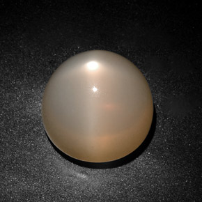 28.75カラットの天然オレンジクリームスタームーンストーン（17.45 mm・透明）