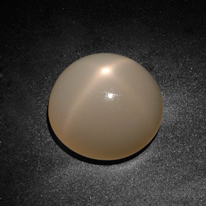19.71カラットの天然オレンジクリームスタームーンストーン（17.79 mm・透明）