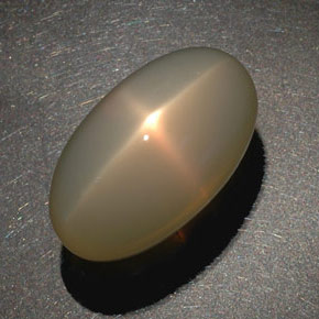 41.03カラットの天然クリーム色スタームーンストーン、透明、透明/半透明