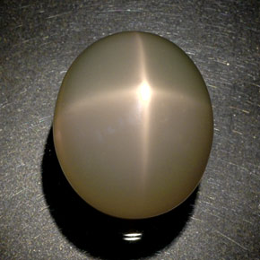 51.60カラットの天然クリームスタームーンストーン（22.3×19 mm・透明）