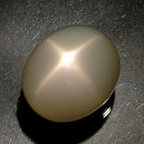 51.60カラットの天然クリームスタームーンストーン（22.3×19 mm・透明）