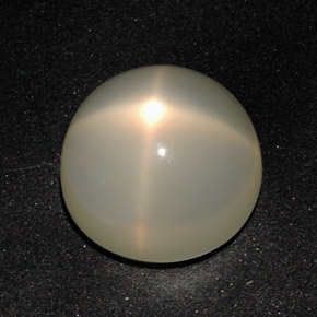 12.96カラットの天然オレンジクリームスタームーンストーン（14.21 mm・透明）
