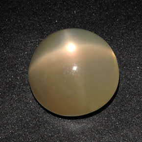 11.49カラットの天然オレンジクリームスタームーンストーン（14.01 mm・透明）