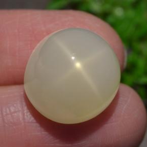 15.93カラットの天然オレンジクリームスタームーンストーン（14.2×13.4 mm・オーバルカット）