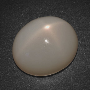20.07カラットの天然クリームスタームーンストーン（18×15.5 mm・オーバルカット）