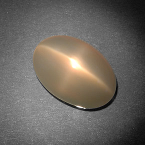8.29カラットの天然クリームスタームーンストーン（14.6×9.8 mm・透明）
