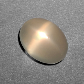 10.79カラットの天然クリームスタームーンストーン（15×11.2 mm・透明）