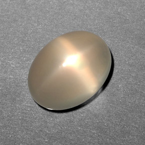 10.79カラットの天然クリームスタームーンストーン（15×11.2 mm・透明）