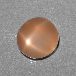 9.31カラットの天然ピーチオレンジスタームーンストーン（13.5×12.8 mm・透明）
