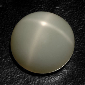 18.89カラットの天然クリームスタームーンストーン（16.46 mm・透明）
