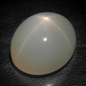 15.93カラットの天然スモークスタームーンストーン（16.7×14.4 mm・オーバルカット）