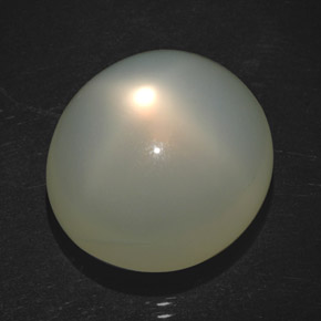 18.20カラットの天然クリームスタームーンストーン（17.1×15.9 mm・透明）