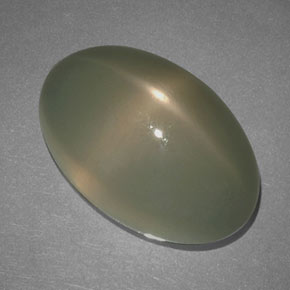 17.69カラットの天然スモークスタームーンストーン、オーバルカット、半透明