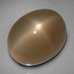 33.24カラットの天然スモークスタームーンストーン（19.4×15.1 mm・透明）