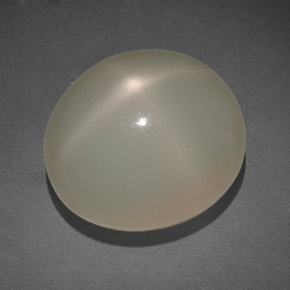 14.00カラットの天然クリームスタームーンストーン（14.5×12.5 mm・透明）