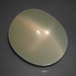 9.57カラットの天然クリームスタームーンストーン（13.8×11.8 mm・透明）