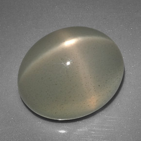 12.51カラットの天然クリームスタームーンストーン（15×12.3 mm・透明）