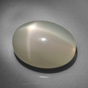 23.34カラットの天然クリームスタームーンストーン（20.3×15.2 mm・オーバルカット）