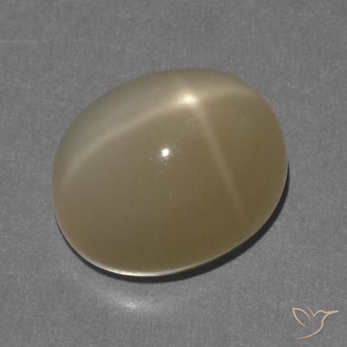 8.56ct 天然 茶色がかったオレンジ スタームーンストーン, 楕円形, 半透明