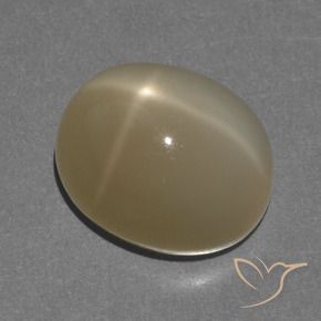 8.56カラットの天然茶色がかったオレンジスタームーンストーン、楕円形、半透明