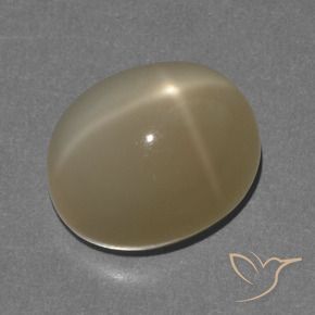 8.56カラットの天然茶色がかったオレンジスタームーンストーン、楕円形、半透明