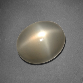 6.62カラットの天然クリームスタームーンストーン（13×10.7 mm・オーバルカット）