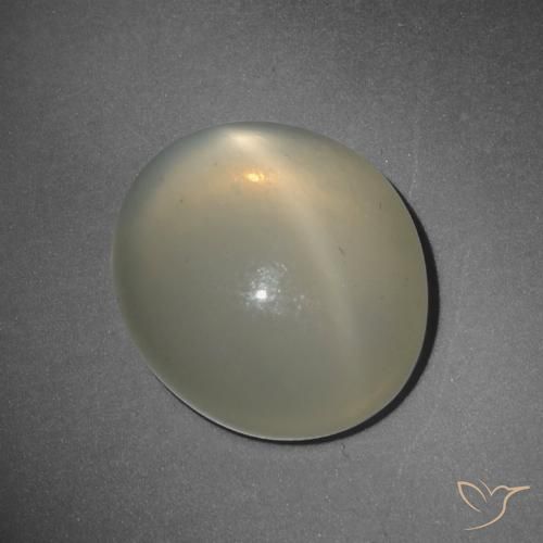 10.38ct 天然 ライトイエロー スタームーンストーン, 楕円形, 半透明