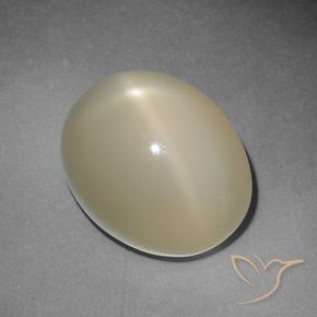 12.22カラットの天然オレンジイエロースタームーンストーン（14.5×11.7 mm・オーバルカット）